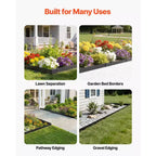 VEVOR Galvanized Steel Landscape Edging, 10-Pack 40 x 4.5 Inch Metal Edging for Landscaping with 11 Mounting Clips, Metal Garden Edge Border, Black