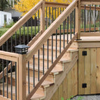 VEVOR Staircase Balusters 101 Pack, 32 In Aluminum Stair Balusters, 3/4 In Rainwater-Proof Round Metal Spindle Railing, Black