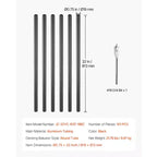 VEVOR Staircase Balusters 101 Pack, 32 In Aluminum Stair Balusters, 3/4 In Rainwater-Proof Round Metal Spindle Railing, Black