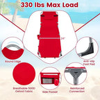 Gymax Tanning Chair w/ Face Arm Holes 4-Level Backrest & Head Pillow Side Pocket