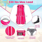 Gymax Tanning Chair w/ Face Arm Holes 4-Level Backrest & Head Pillow Side Pocket