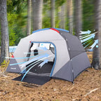 4 Person Dome Camping Tent, Blue, Easy Setup, Waterproof, with Carry Bag & Mesh Door, Portable for Family Hiking/Traveling