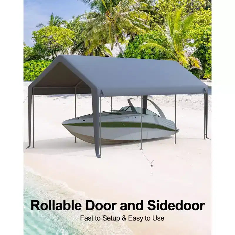 Replacement Canopy Cover for Carport Heavy Duty Waterproof UV Resistant PE Fits 13x20 13x25 20x13x11 ft White Yellow Top Only No Frame
