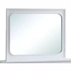 Passion Furniture Milan 45 in. W x 36 in. H Rectangle Wood Frame White Dresser Mirror