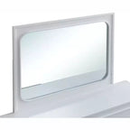 Passion Furniture Milan 45 in. W x 36 in. H Rectangle Wood Frame White Dresser Mirror