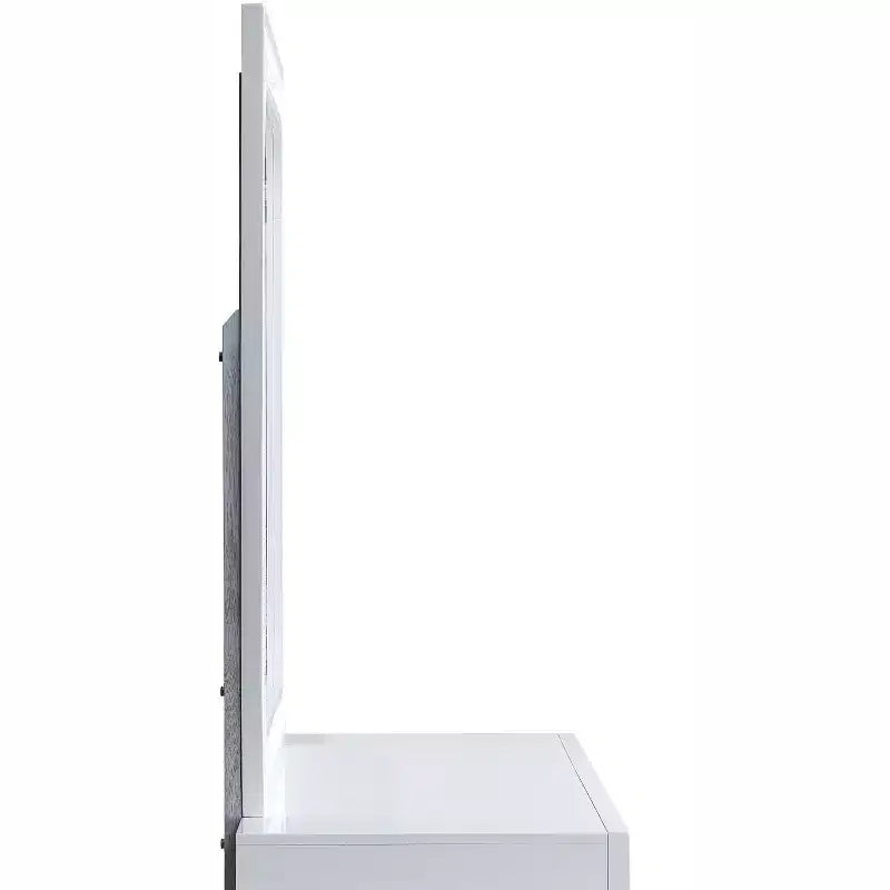 Passion Furniture Milan 45 in. W x 36 in. H Rectangle Wood Frame White Dresser Mirror