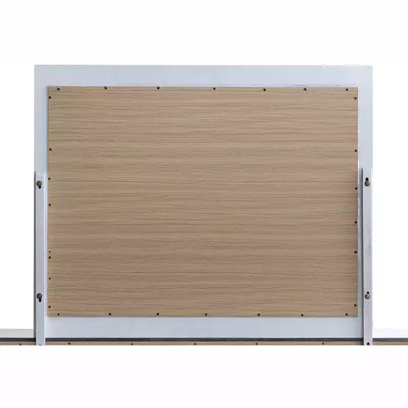 Passion Furniture Milan 45 in. W x 36 in. H Rectangle Wood Frame White Dresser Mirror