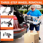 Heavy Duty 2-in-1 Convertible Hand Truck Platform Cart  700 lbs Capacity, Folding Dolly with Telescoping Handle & 4 Wheels  Ideal for Warehouse