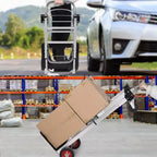 Heavy Duty 2-in-1 Convertible Hand Truck Platform Cart  700 lbs Capacity, Folding Dolly with Telescoping Handle & 4 Wheels  Ideal for Warehouse