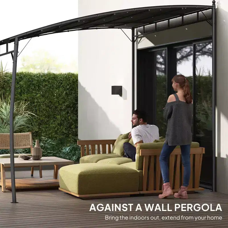 Outdoor Pergola Gazebo, Garden Sun Shade Shelter with Metal Frame for Porch, Patio, Deck