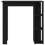vidaXL Bar Table with Shelf Engineered Wood Dining Kitchen High Tall Wall Room