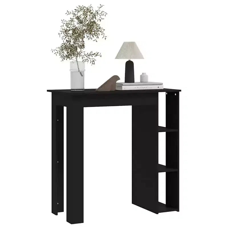 vidaXL Bar Table with Shelf Engineered Wood Dining Kitchen High Tall Wall Room