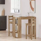 vidaXL Bar Table with Shelf Engineered Wood Dining Kitchen High Tall Wall Room