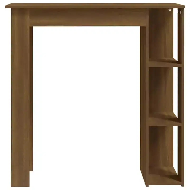 vidaXL Bar Table with Shelf Engineered Wood Dining Kitchen High Tall Wall Room