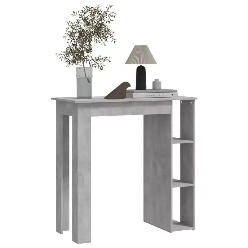 vidaXL Bar Table with Shelf Engineered Wood Dining Kitchen High Tall Wall Room