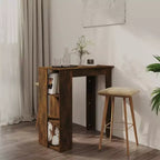 vidaXL Bar Table with Shelf Engineered Wood Dining Kitchen High Tall Wall Room
