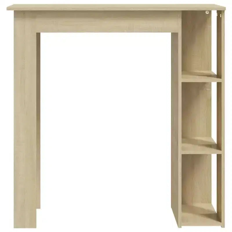 vidaXL Bar Table with Shelf Engineered Wood Dining Kitchen High Tall Wall Room