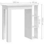 vidaXL Bar Table with Shelf Engineered Wood Dining Kitchen High Tall Wall Room