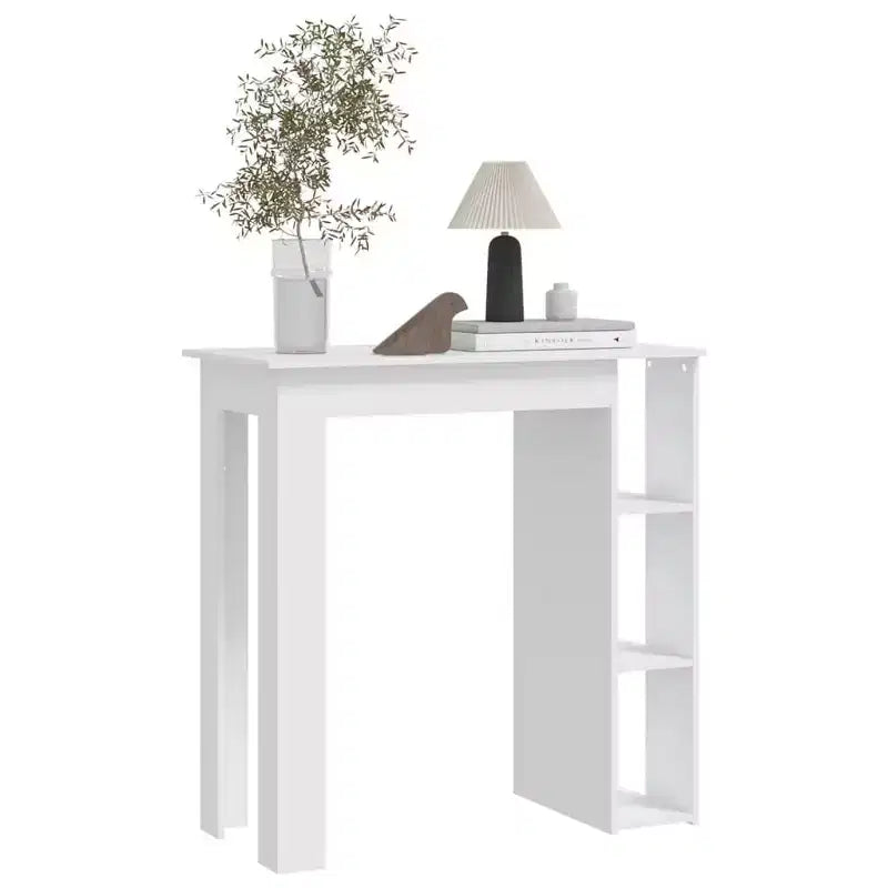 vidaXL Bar Table with Shelf Engineered Wood Dining Kitchen High Tall Wall Room
