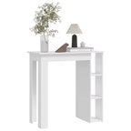 vidaXL Bar Table with Shelf Engineered Wood Dining Kitchen High Tall Wall Room