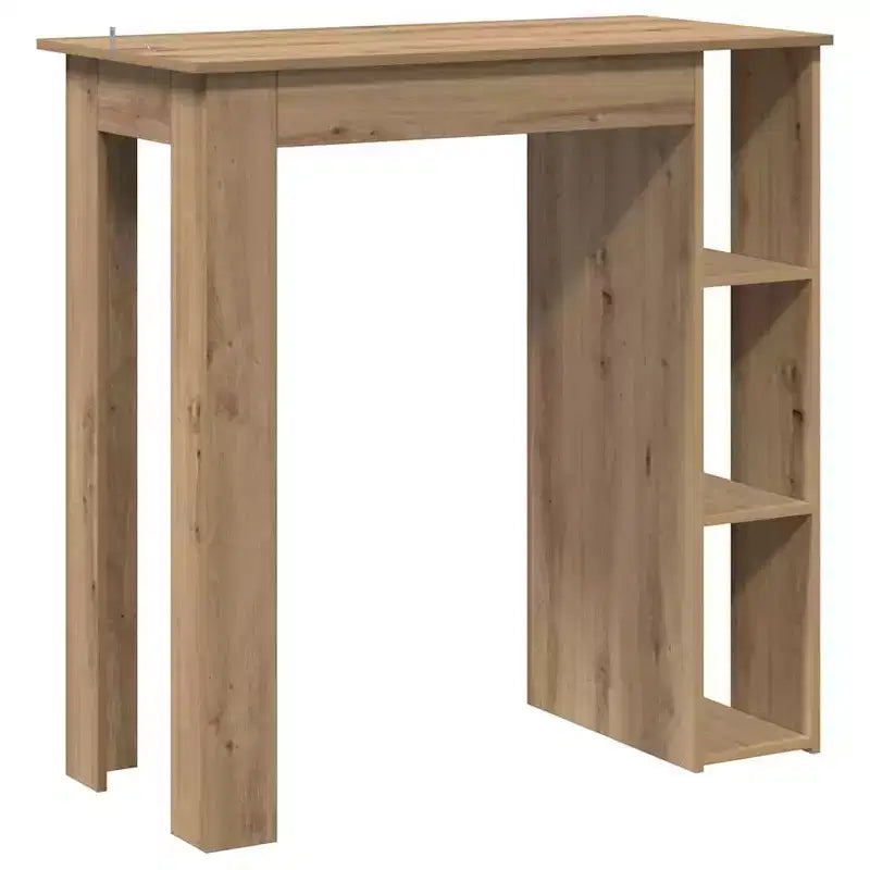 vidaXL Bar Table with Shelf Engineered Wood Dining Kitchen High Tall Wall Room