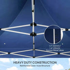10' x 10' Heavy Duty Pop Up Canopy Tent with Sidewall, UPF50+ Instant Sun Shelter with Storage Pockets