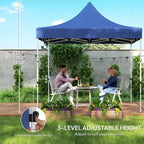 10' x 10' Heavy Duty Pop Up Canopy Tent with Sidewall, UPF50+ Instant Sun Shelter with Storage Pockets
