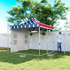 10' x 10' Heavy Duty Pop Up Canopy Tent with Sidewall, UPF50+ Instant Sun Shelter with Storage Pockets