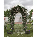 Sturdy Metal Garden Arch Trellis with Raised Planter Box, Tall Outdoor Arbor for Climbing Plants, Weddings, Parties, Yard Decor, Vine Support Frame