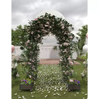 Sturdy Metal Garden Arch Trellis with Raised Planter Box, Tall Outdoor Arbor for Climbing Plants, Weddings, Parties, Yard Decor, Vine Support Frame