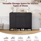 Acekool 47 Inch Shoe Storage Cabinet with 4 Doors 1 Drawer Narrow Entryway Organizer for Hallway & Living Room