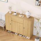 Acekool 47 Inch Shoe Storage Cabinet with 4 Doors 1 Drawer Narrow Entryway Organizer for Hallway & Living Room