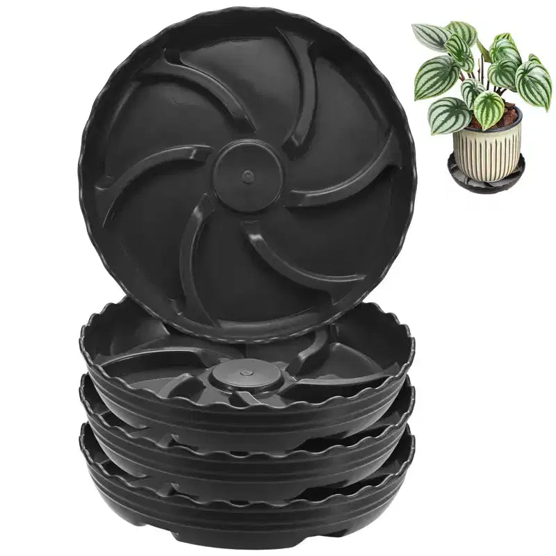Unique Bargains Indoor Outdoor Water Drainage Protection Plant Saucers 4 Pcs