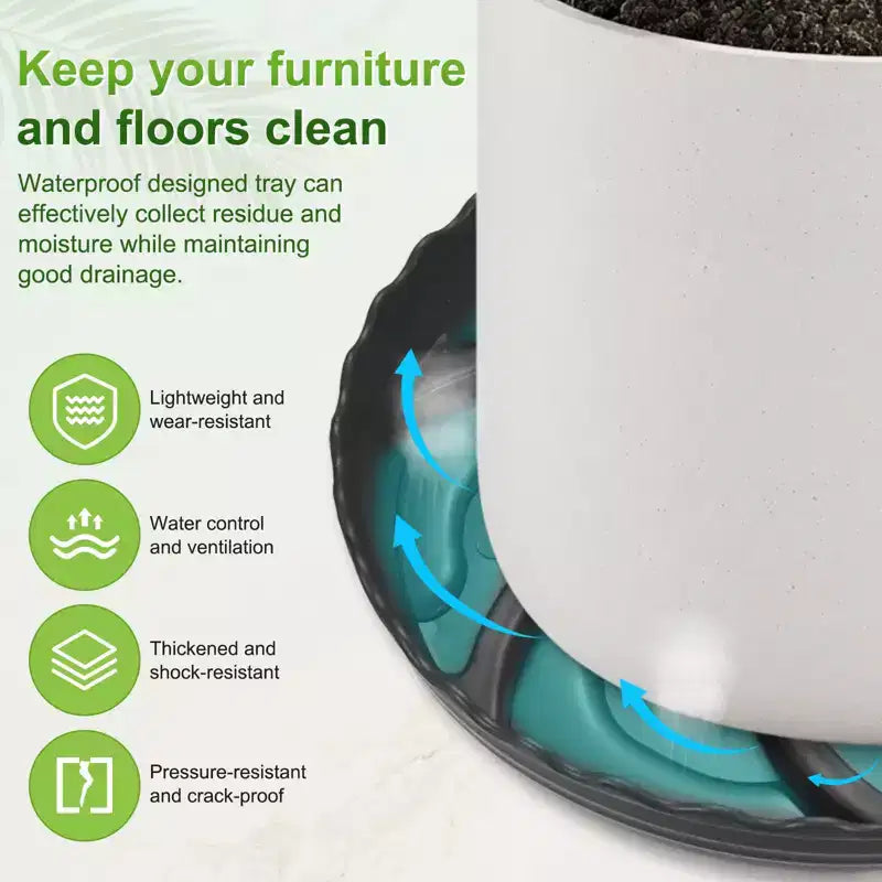 Unique Bargains Indoor Outdoor Water Drainage Protection Plant Saucers 4 Pcs