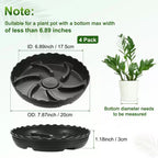 Unique Bargains Indoor Outdoor Water Drainage Protection Plant Saucers 4 Pcs