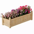 Spacious Wooden Raised Garden Bed - Durable Fir Wood Planter Box, Outdoor Planting Container for Vegetables, Herbs, Flowers, Patio, Balcony, Backyard