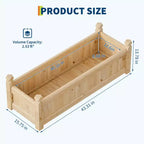Spacious Wooden Raised Garden Bed - Durable Fir Wood Planter Box, Outdoor Planting Container for Vegetables, Herbs, Flowers, Patio, Balcony, Backyard