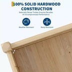 Spacious Wooden Raised Garden Bed - Durable Fir Wood Planter Box, Outdoor Planting Container for Vegetables, Herbs, Flowers, Patio, Balcony, Backyard