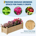 Spacious Wooden Raised Garden Bed - Durable Fir Wood Planter Box, Outdoor Planting Container for Vegetables, Herbs, Flowers, Patio, Balcony, Backyard