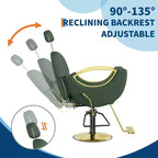Garvee Professional Barber Chair Reclining, Beauty Salon Chair gamming chair for Barbershop&Home, 360 Swivel Salon Chair for Hair Stylist