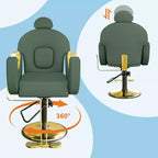 Garvee Professional Barber Chair Reclining, Beauty Salon Chair gamming chair for Barbershop&Home, 360 Swivel Salon Chair for Hair Stylist