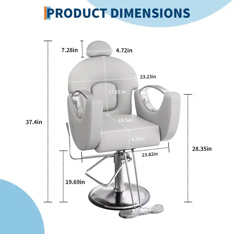 Garvee Professional Barber Chair Reclining, Beauty Salon Chair gamming chair for Barbershop&Home, 360 Swivel Salon Chair for Hair Stylist