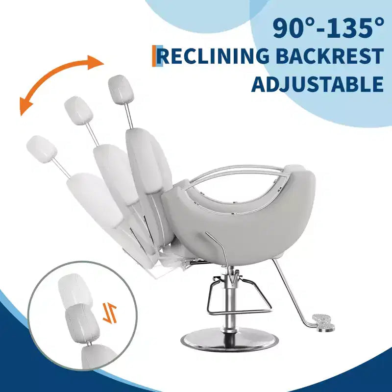 Garvee Professional Barber Chair Reclining, Beauty Salon Chair gamming chair for Barbershop&Home, 360 Swivel Salon Chair for Hair Stylist