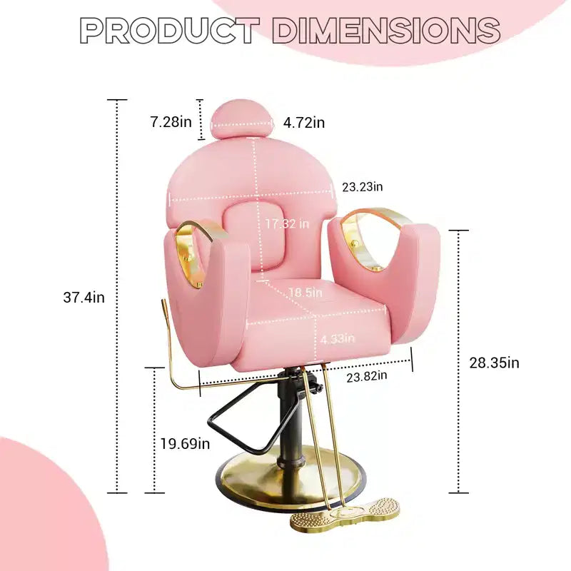 Garvee Professional Barber Chair Reclining, Beauty Salon Chair gamming chair for Barbershop&Home, 360 Swivel Salon Chair for Hair Stylist