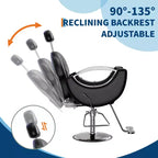 Garvee Professional Barber Chair Reclining, Beauty Salon Chair gamming chair for Barbershop&Home, 360 Swivel Salon Chair for Hair Stylist