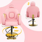Garvee Professional Barber Chair Reclining, Beauty Salon Chair gamming chair for Barbershop&Home, 360 Swivel Salon Chair for Hair Stylist