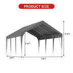 Carport Canopy 10'x20'Heavy Duty,Portable Garage Upgraded Extra Large Car Carport Canopy