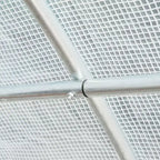 Plastic Greenhouse Cover Replacement, Heavy Duty Waterproof Tarp for Hoop House, Sheeting with 12 Windows, Door & Grid