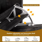 Narrow Rattan Shoe Cabinet - 3 Turn-Over Drawers, 4-Tier Adjustable Shelves, 18-24 Pairs Capacity