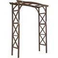 VINGLI Wooden Garden Arbor, Wedding Arch, 6.6ft Arch Backdrop Stand for Ceremony, Wood Trellis for Plant Climbing, Christmas Decor Pergola